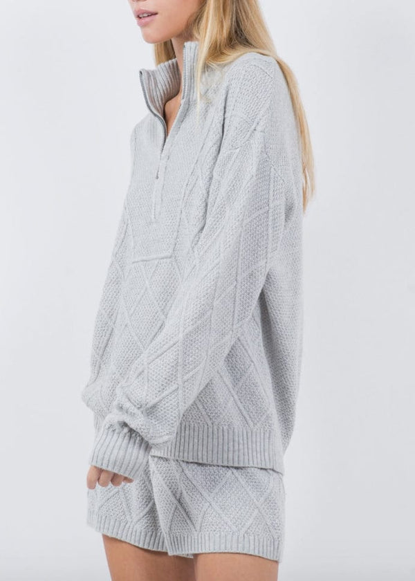Heather grey sweater set 