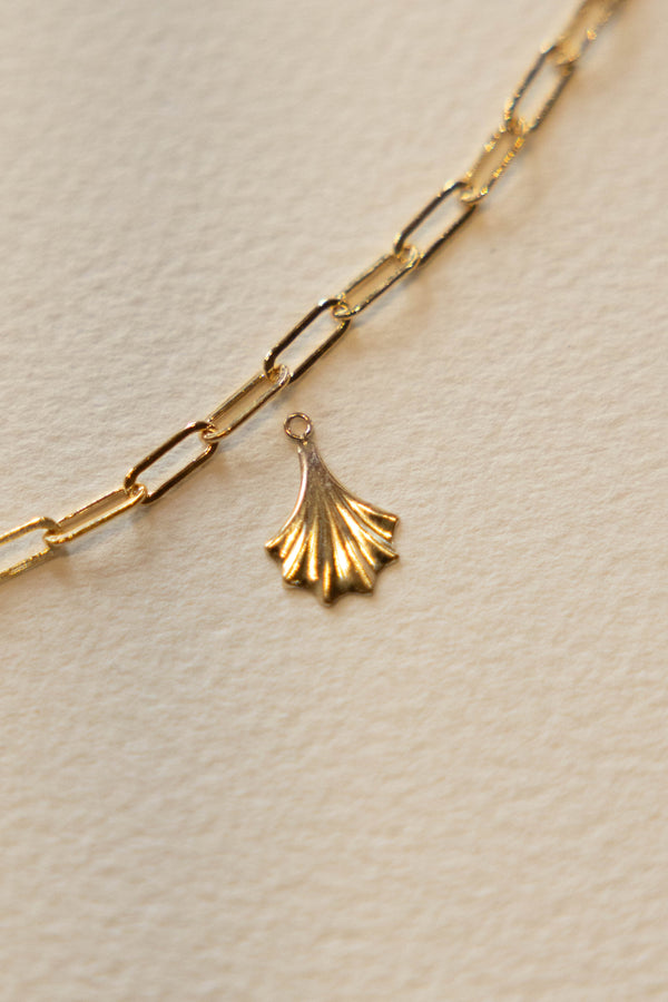 Fan Charm - 14K GF