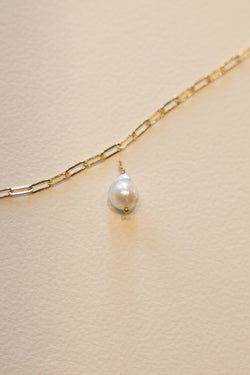 Baroque Drop Pearl Charm - 14K GF