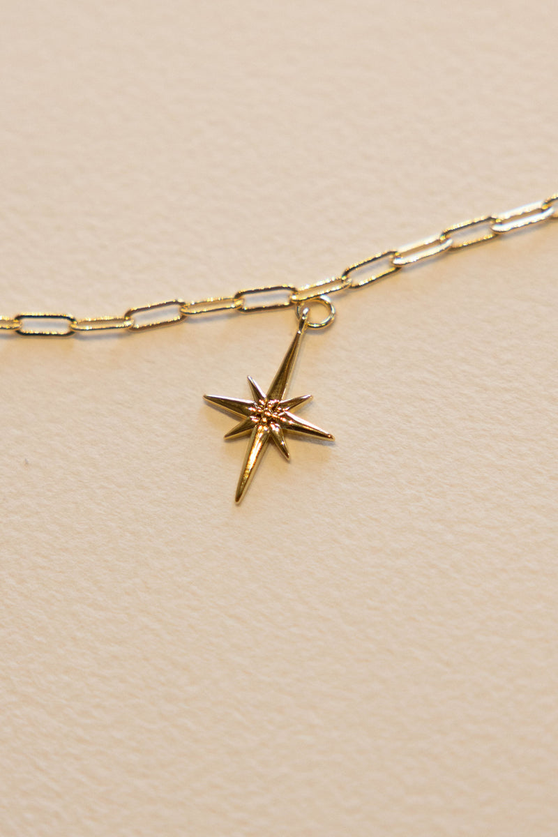 North Star Charm - 14K GF