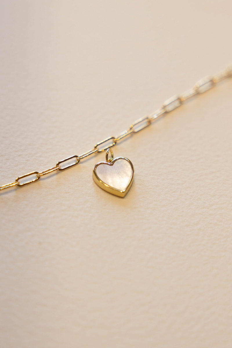 Shimmer Heart Charm - 14K GF