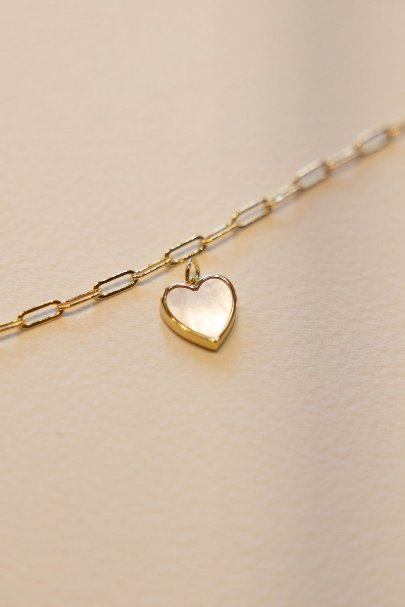 Shimmer Heart Charm - 14K GF