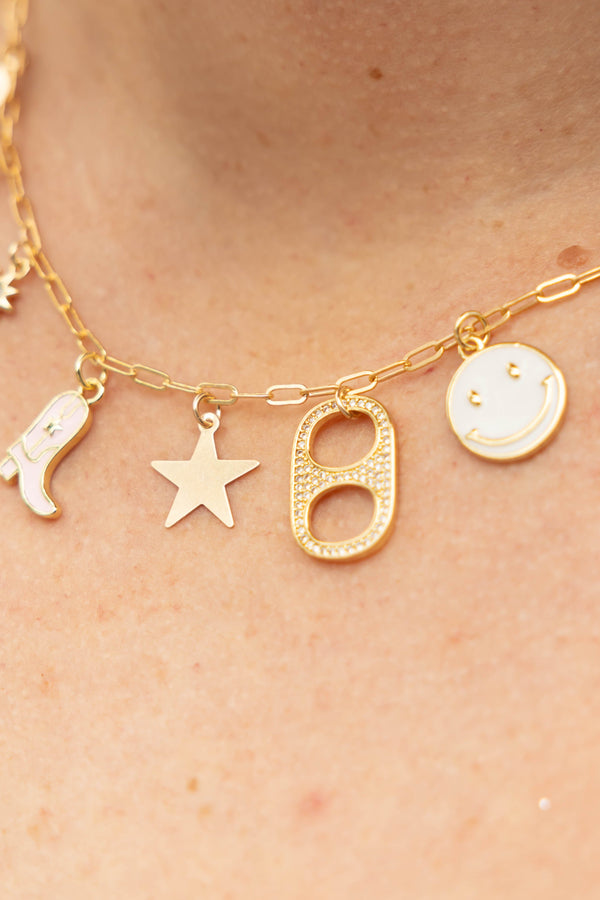 Flat Star Charm - 14K GF