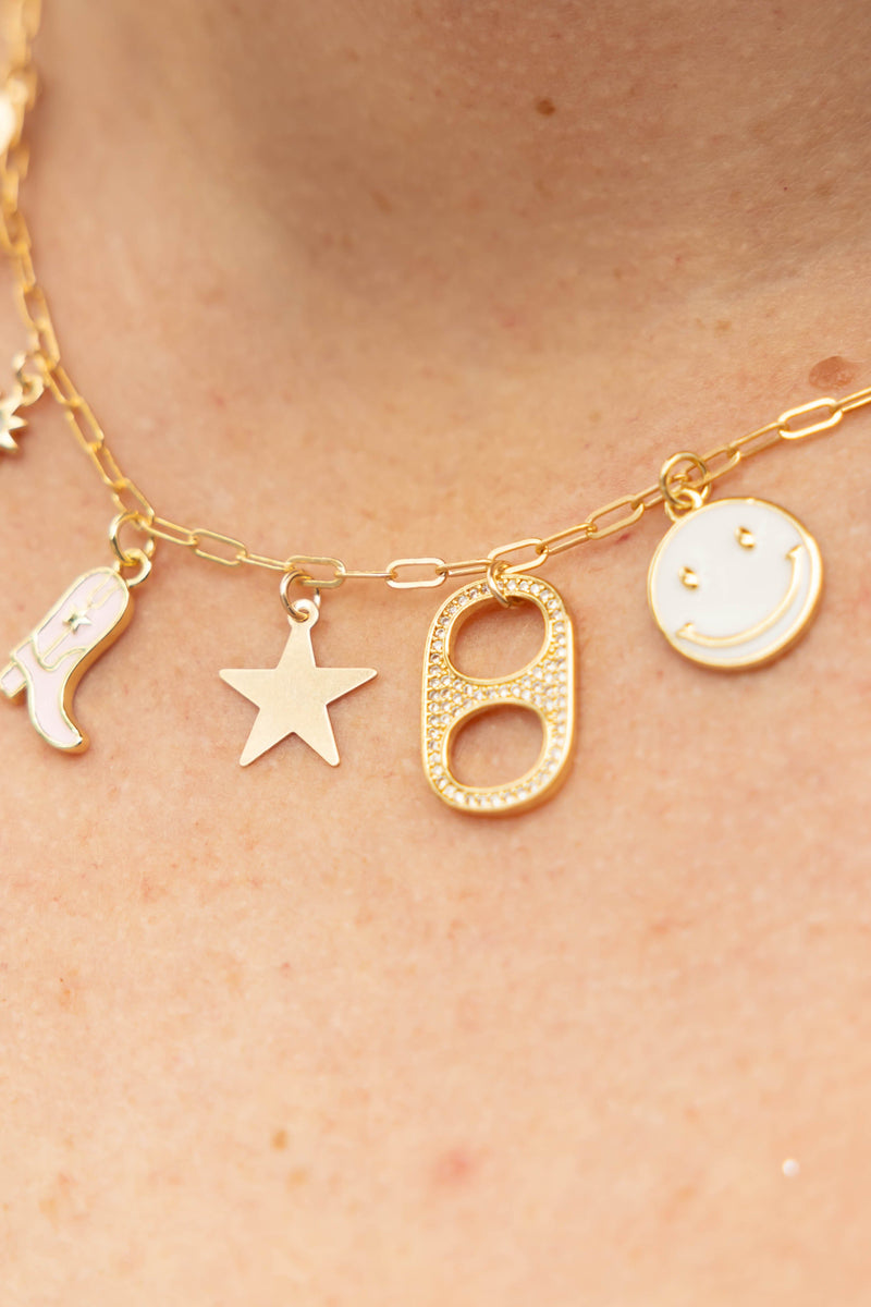 Flat Star Charm - 14K GF