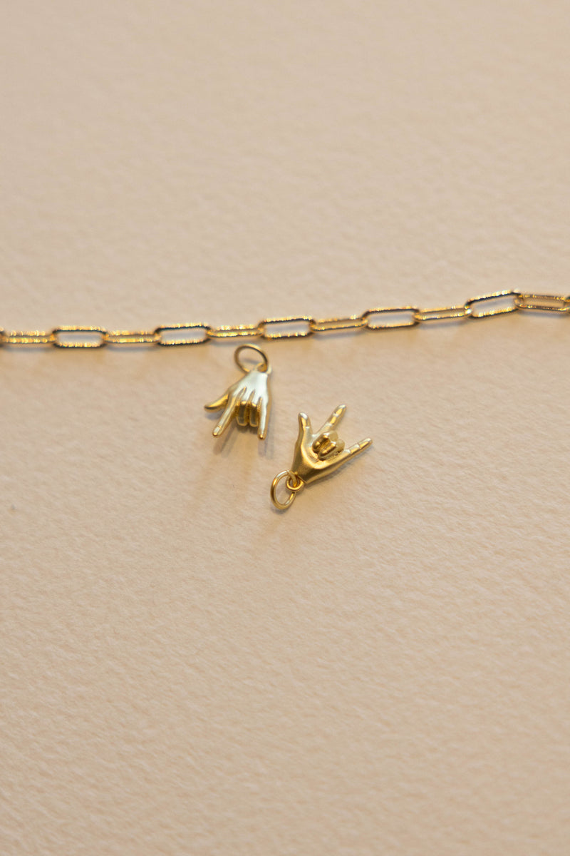 I Love You Charm - 14K GF