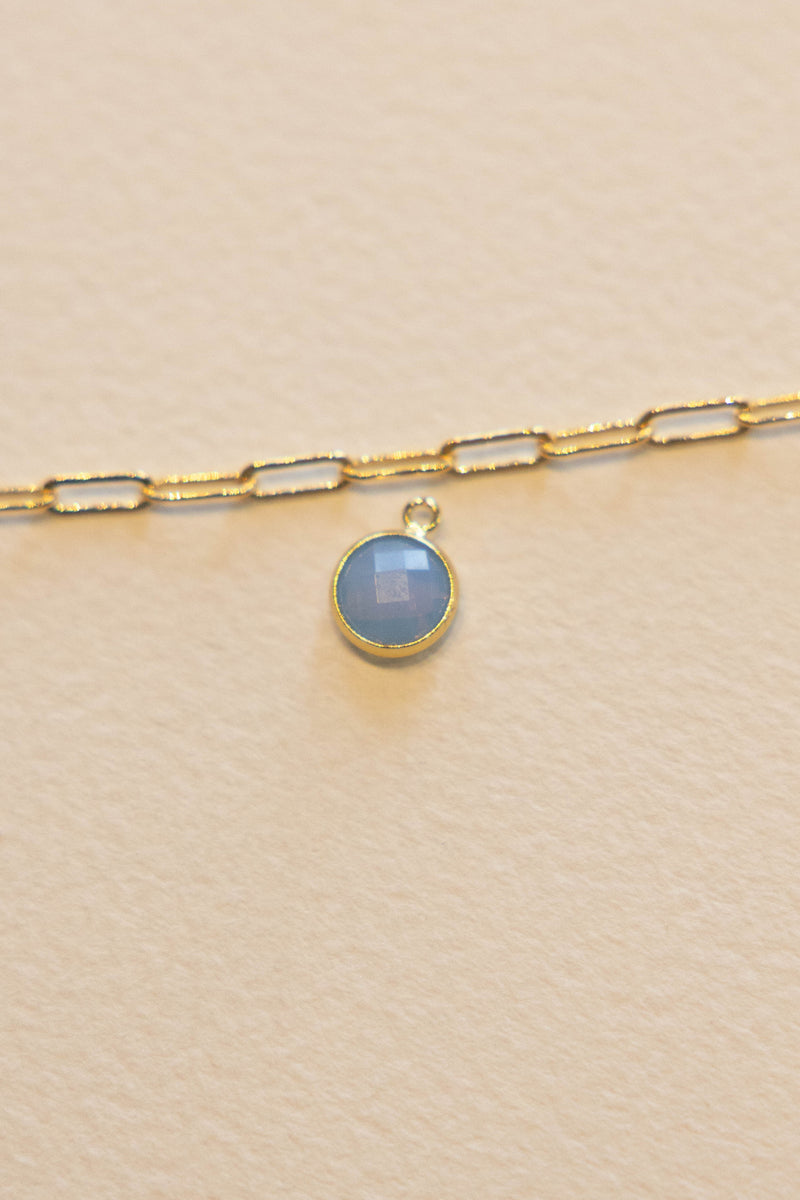 March Birthstone Charm - 14k GF