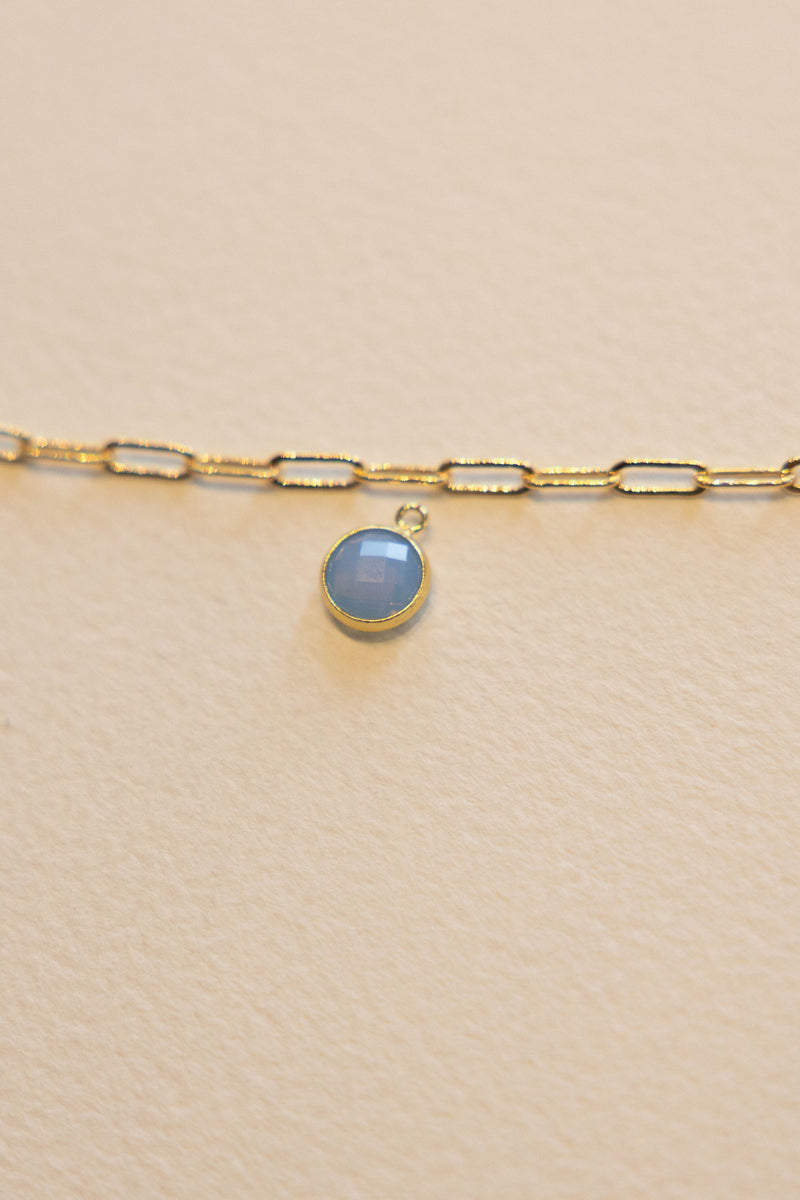 March Birthstone Charm - 14k GF