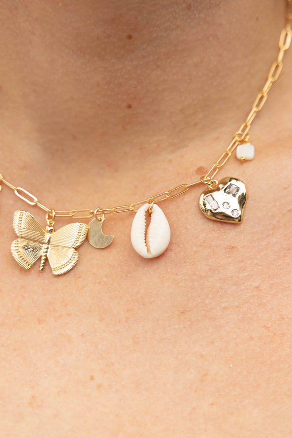 Puka Shell Charm - 14K GF