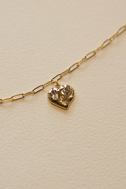 Multi Stone Heart Charm - 14K GF