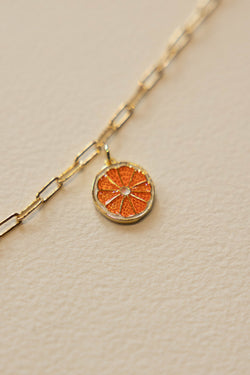 Orange Slice Charm- 14K GF