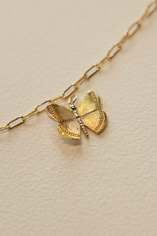 Large Butterfly Charm - 14K GF