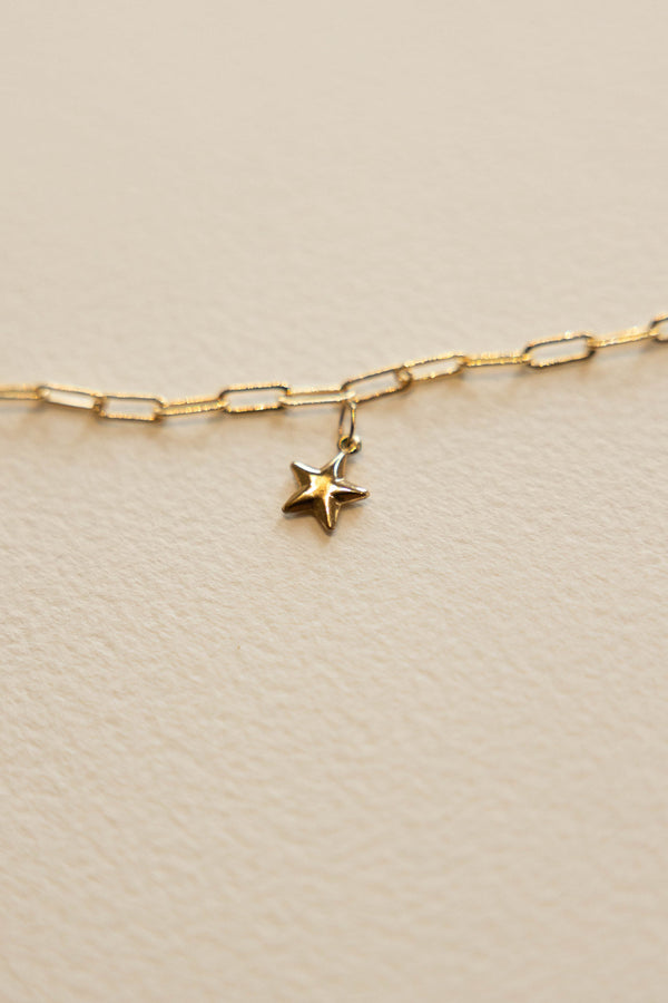 Puffy Star Charm - 14K GF