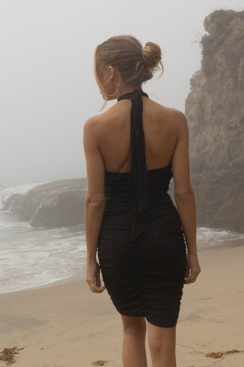 Misty Halter Dress - Black