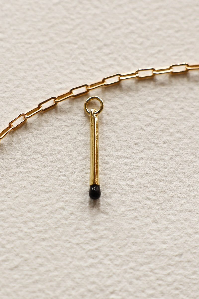 Black Matchstick Charm - GF