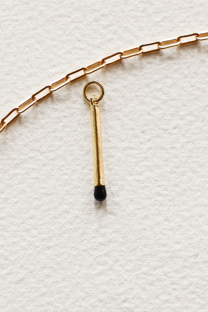 Black Matchstick Charm - GF