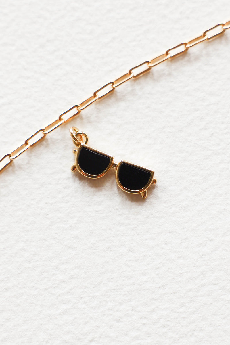 Black Sunglasses Charm - 14K GF