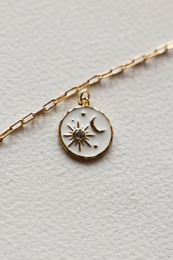 Celestial Sun Charm - 14K GF