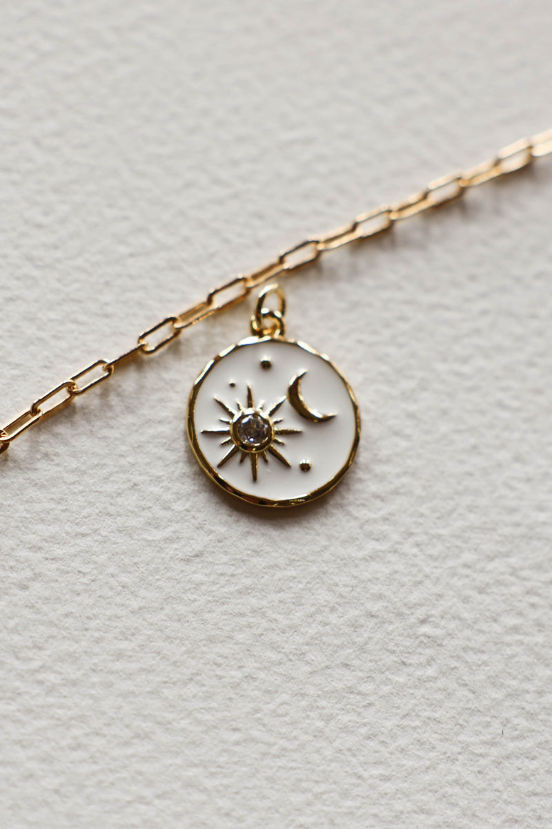 Celestial Sun Charm - 14K GF