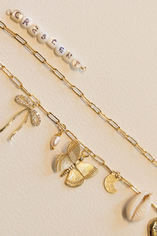 Crescent Charm Bracelet - 14K GF