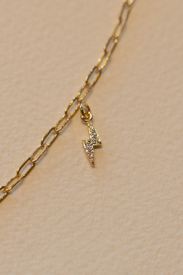 Lightning Sparkle Charm - 14K GF