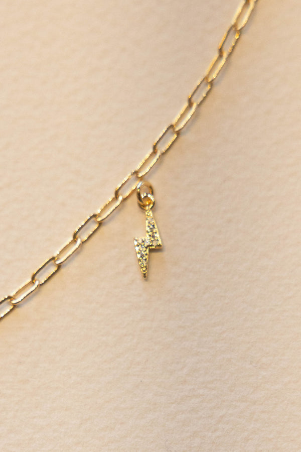 Lightning Sparkle Charm - 14K GF