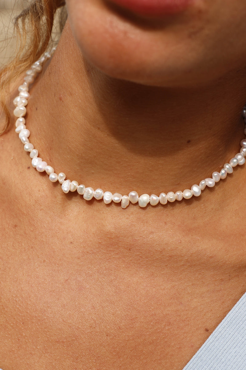 Dancing Freshwater Pearl Necklace - 14K GF