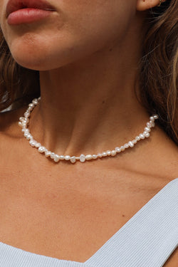 Dancing Freshwater Pearl Necklace - 14K GF