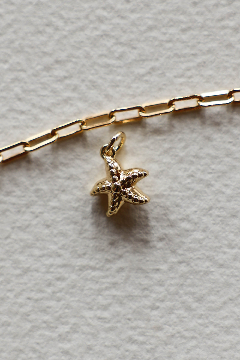 Dotted Starfish Charm - 14K GF