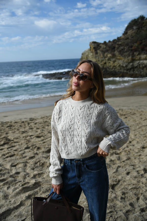 womens oatmeal cable knit sweater