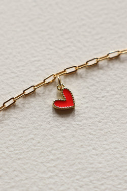 Mini Hot Pink Heart Charm - GF