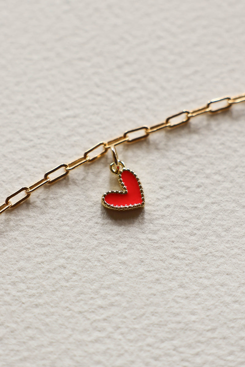 Mini Hot Pink Heart Charm - GF