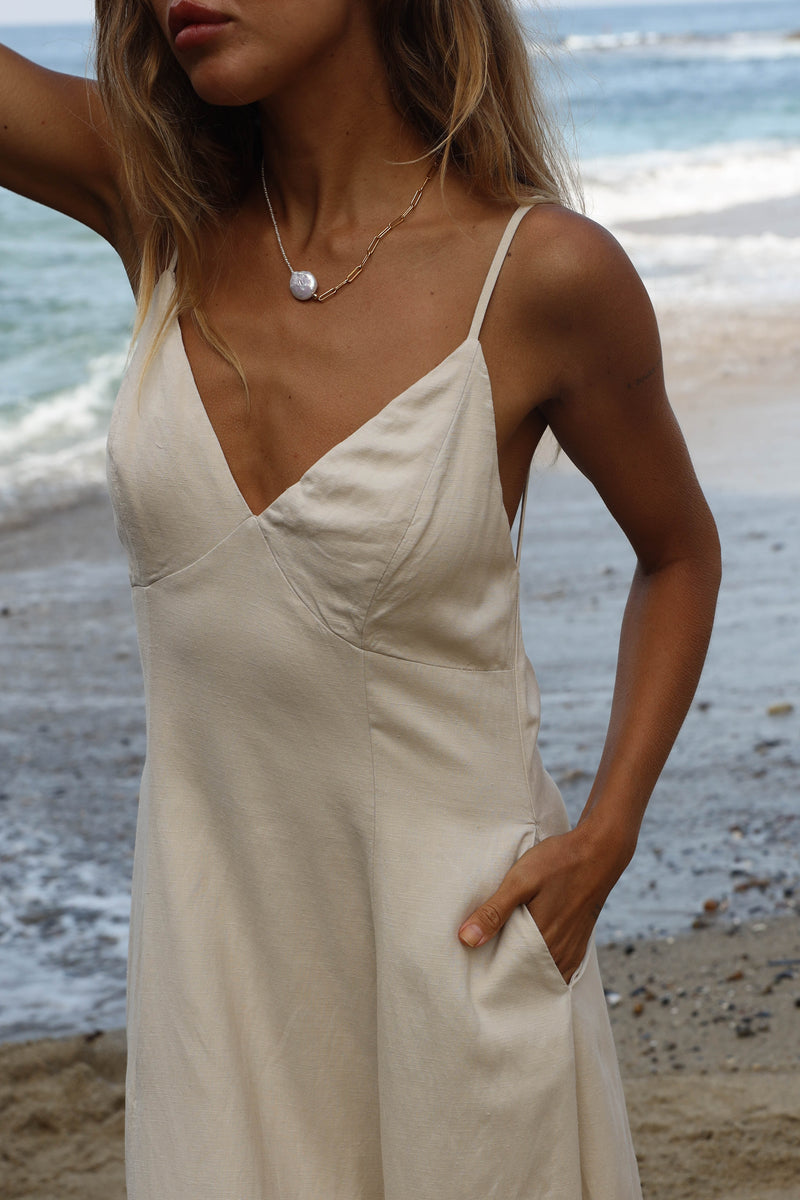 Island Linen Maxi Dress