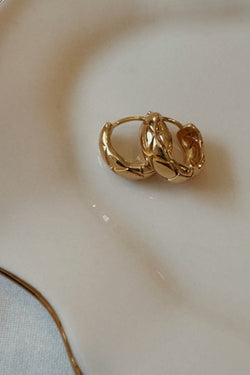 mini gold filled huggie