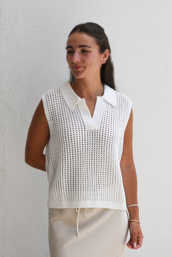Kenny Knit Collared Top