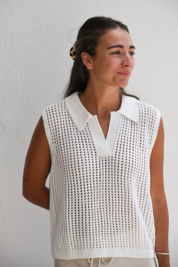 Kenny Knit Collared Top