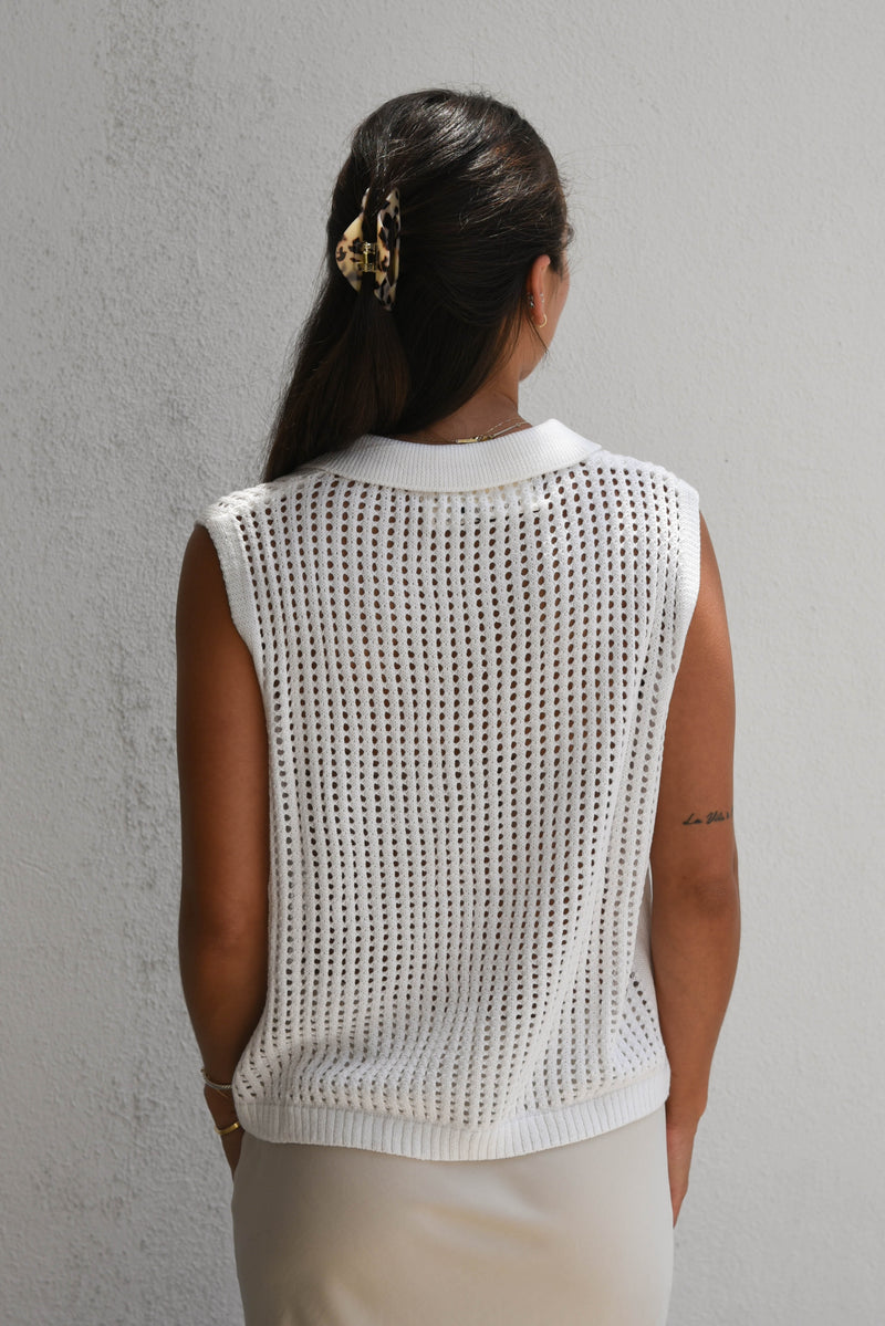 Kenny Knit Collared Top