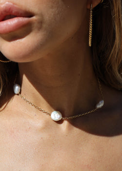 Baroque Pearl Choker - 14k GF