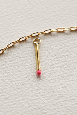 Pink Matchstick Charm - GF