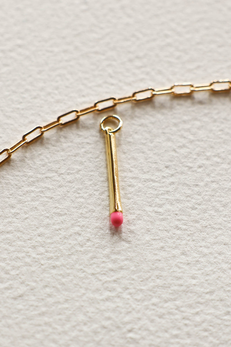 Pink Matchstick Charm - GF