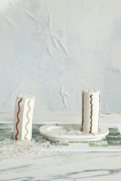 Hand Crafted Salt + Pepper Shaker Set