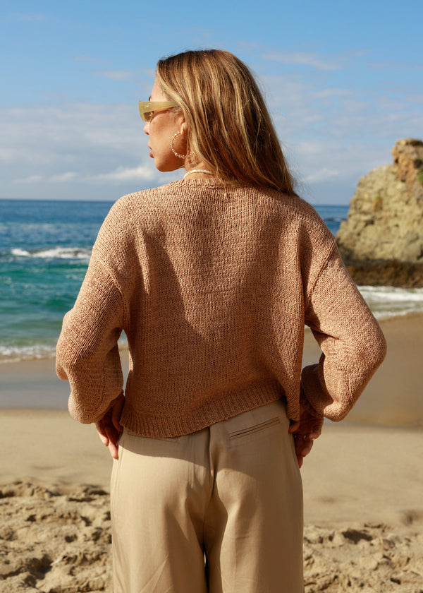 cropped dusty pink sweater