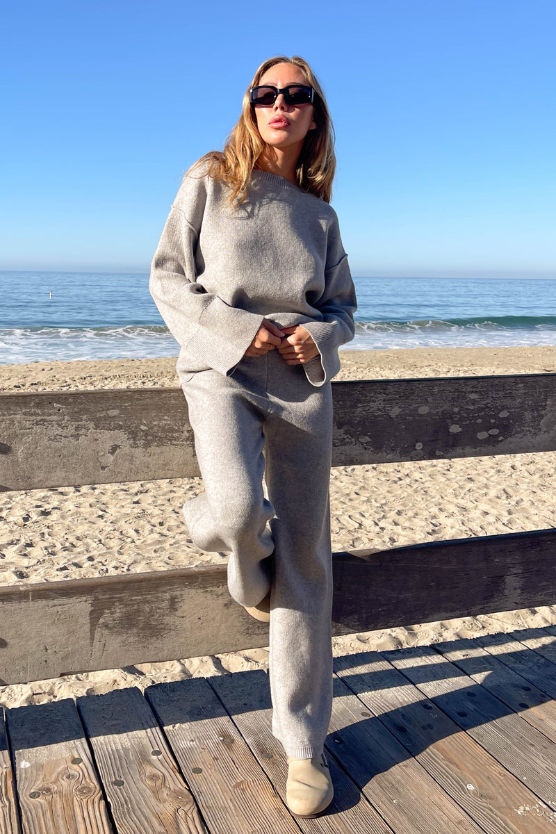 Siren Knit Sweater Set - Heather