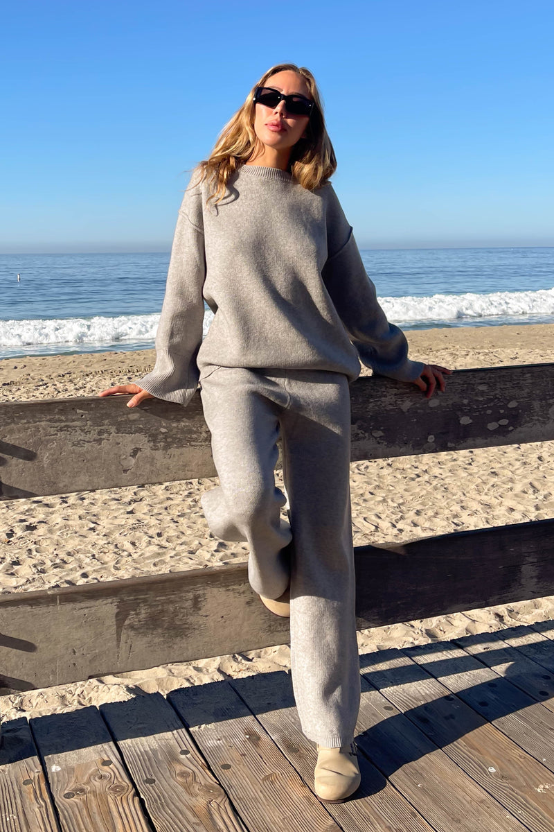 Siren Knit Sweater Set - Heather