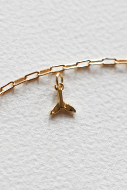 Whale Tail Charm Mini- 14K GF