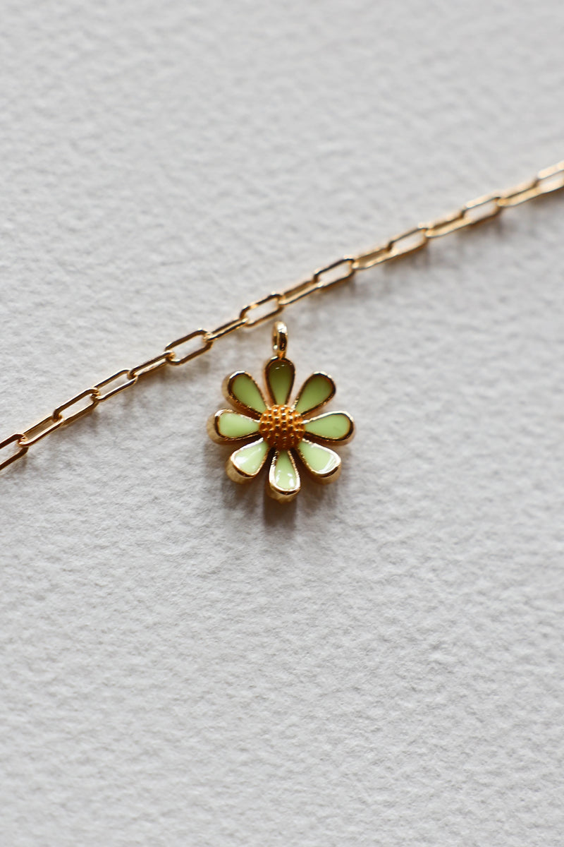 Yellow Daisy Charm- 14K GF