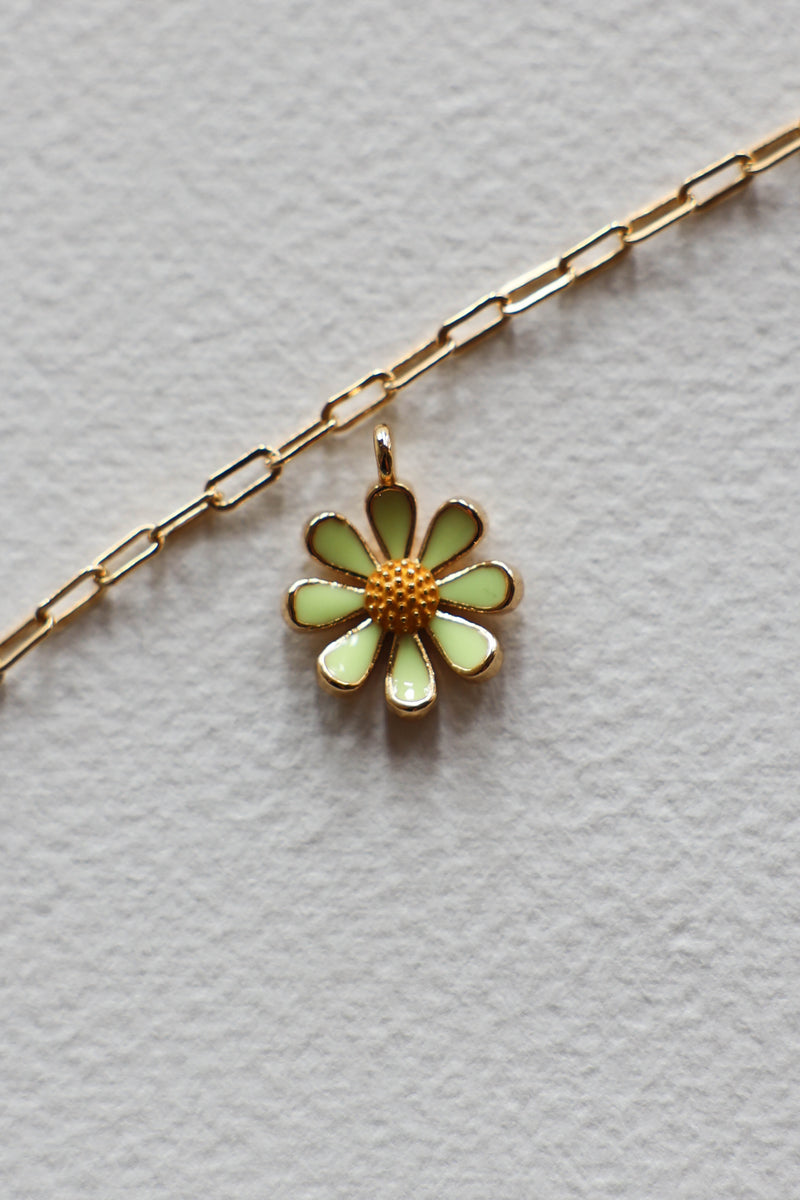 Yellow Daisy Charm- 14K GF