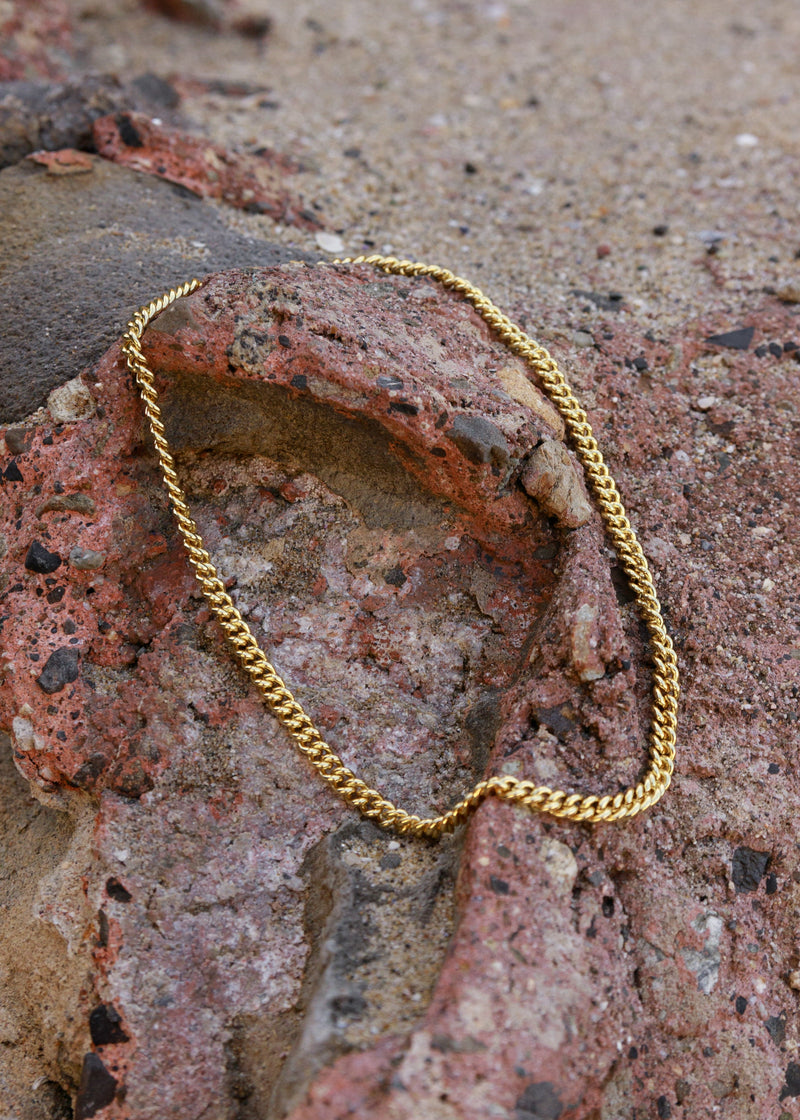 Bold Curb Chain Necklace - 14k GF