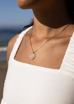 14k gold filled coin necklace