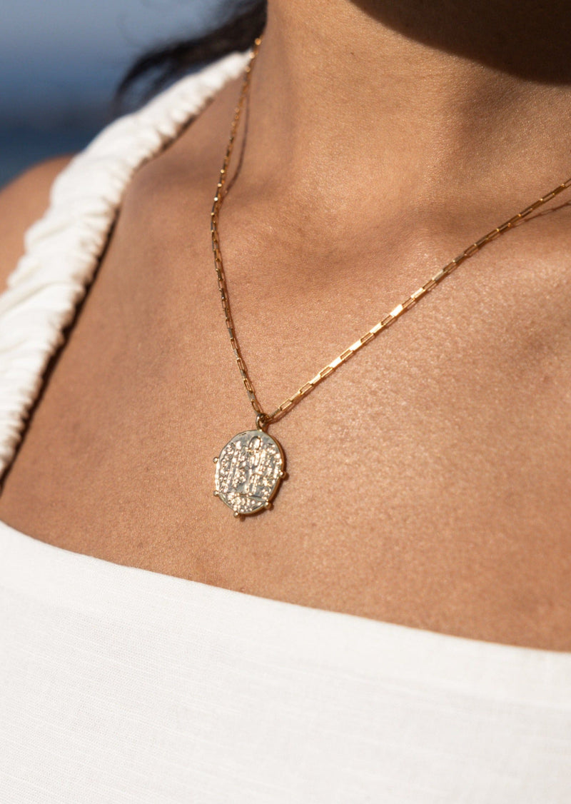 laguna beach gold filled jewelry coin necklace