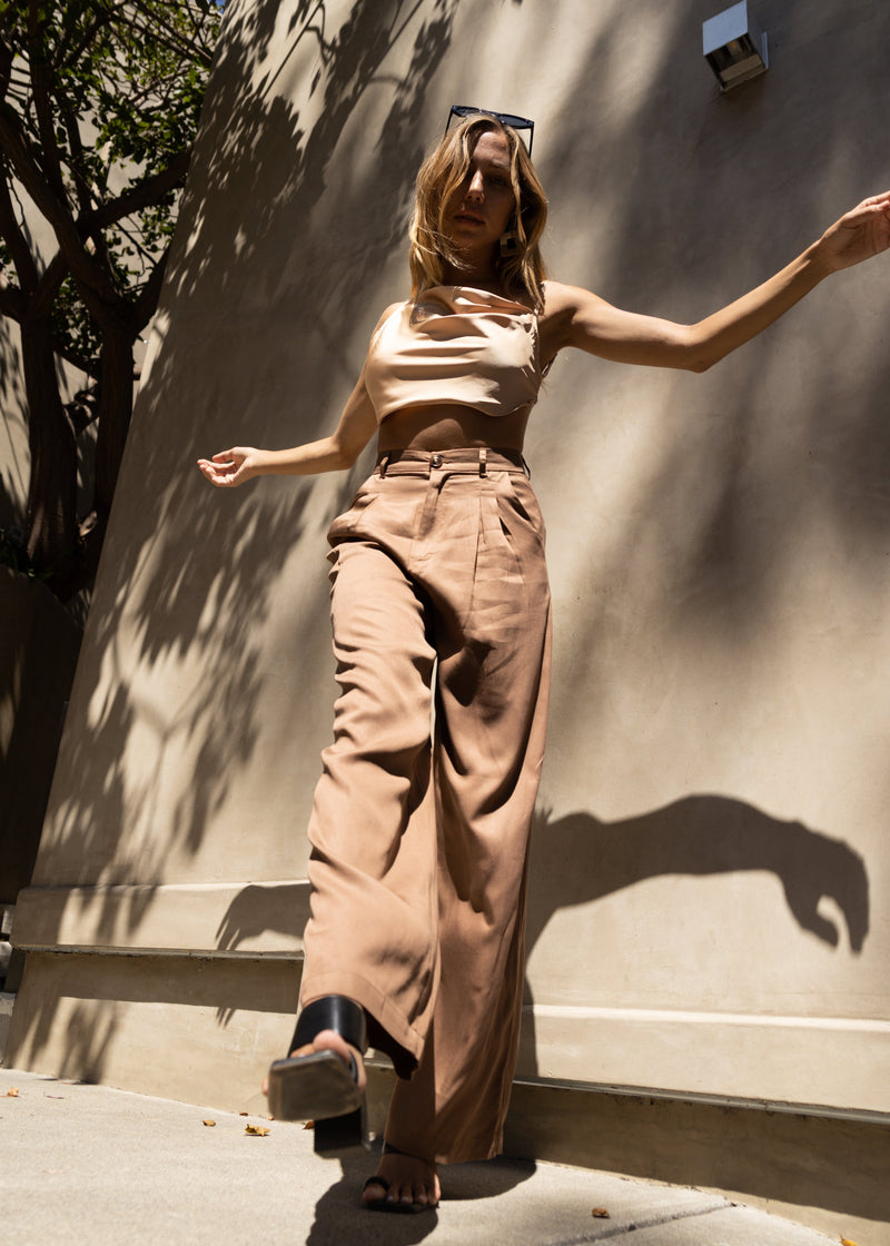 womens brown fall trousers